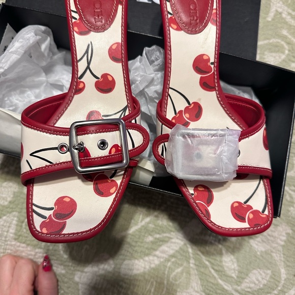 Coach Women's Cherry Print Sandals - Picture 4 of 6